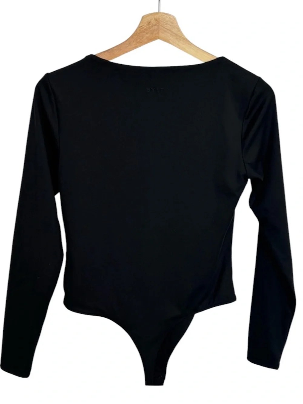 BYLT Premium Black Contour Scoopneck Long Sleeve Leotard Bodysuit - Picture 3 of 3